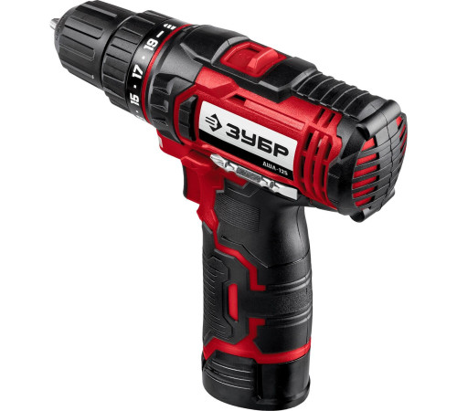 Дрель-шуруповерт Зубр Мастер ДШЛ-125-22 с 2-мя АКБ, кейс