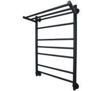 Полотенцесушитель Маргроид Вид 10 80x50 с полкой черный матовый, полная комплектация
