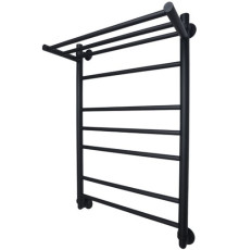 Полотенцесушитель Маргроид Вид 10 80x50 с полкой черный матовый, полная комплектация
