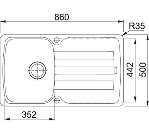 Кухонная мойка Franke Antea AZG 611-86 белый