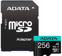 Карта памяти ADATA Premier Pro AUSDX256GUI3V30SA2-RA1 microSDXC 256GB с адаптером