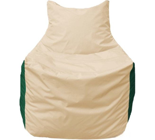 Кресло-мешок Flagman Фокс Ф2.1-137 слоновая кость/тёмно-зелёный