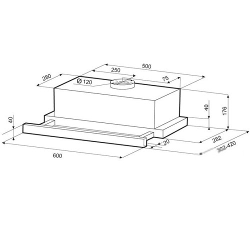 Кухонная вытяжка Krona Kamilla Eco 600 W белый
