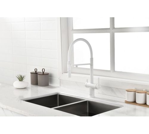 Смеситель Paulmark Gravity Gr213888-WH белый/белый матовый