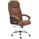 Офисное кресло TetChair Бергамо хром флок, коричневый