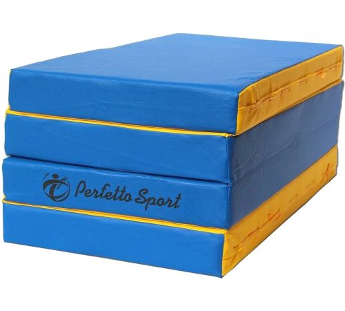 Cпортивный мат Perfetto Sport №5 складной 200x100x10 синий/желтый