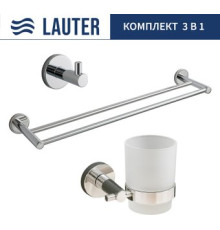 Набор аксессуаров для ванной Lauter 21SH72061 + 21SH72091 + 21SH70021 Chrome, 3 предмета