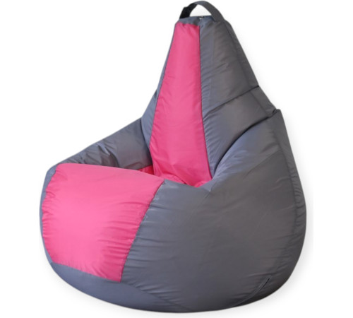 Кресло-мешок Mio Tesoro Груша Kombo XXL GF-130x85-SF серый/фуксия