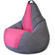 Кресло-мешок Mio Tesoro Груша Kombo XXL GF-130x85-SF серый/фуксия