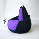 Кресло-мешок Mio Tesoro Груша Kombo XXL GF-130x85-CHL черный/лаванда