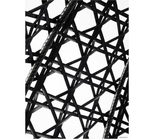 Подвесное кресло M-Group Для двоих Люкс 11510409 черный ротанг/серая подушка