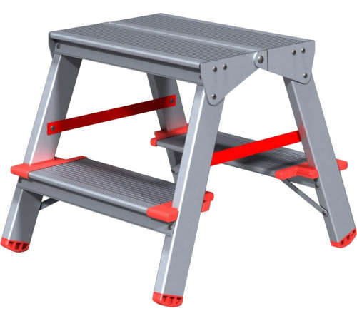 Лестница-стремянка Новая высота NV 512 двухсторонняя индустриальная 2x2 ступени