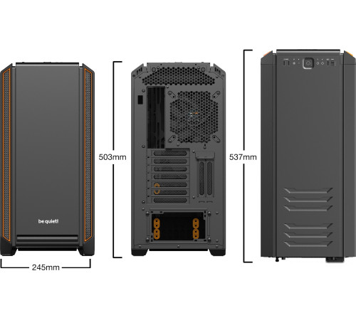Корпус be quiet! Silent Base 601 BGW25 черный/оранжевый