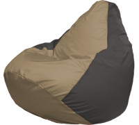 Кресло-мешок Flagman Груша Г2.1-81 тёмно-бежевый/тёмно-серый