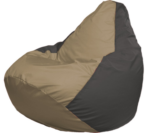 Кресло-мешок Flagman Груша Г2.1-81 тёмно-бежевый/тёмно-серый