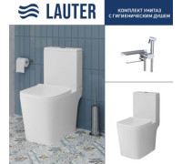 Унитаз напольный Lauter W09 S-TRAP 21900004 + гигиенический душ AquaTech 21LT0101CH вертикальный выпуск