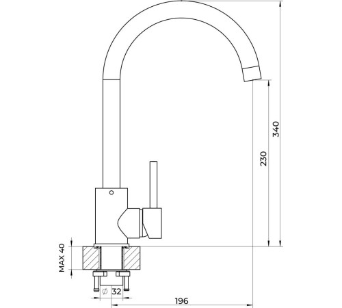 Смеситель Polygran Альтаир черный 16