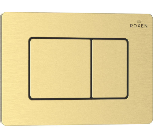 Унитаз подвесной Roxen Royal Matt в комплекте с инсталляцией StounFix Dual Fresh 6 в 1 968299 кнопка: брашированное золото