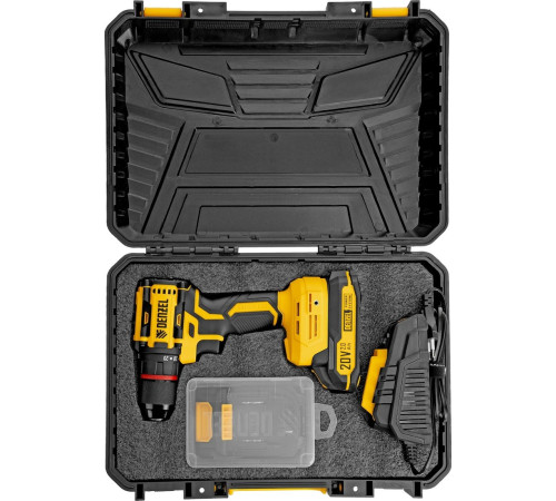 Дрель-шуруповерт Denzel CDH-BL-20 с 2-мя АКБ, кейс