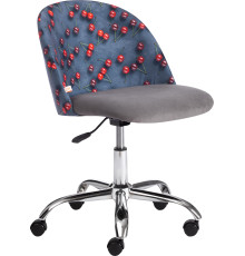 Кресло TetChair Melody Botanica 08 cherry/29 ткань/флок, серый