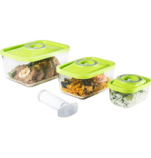 Контейнер вакуумный Status VAC-Glass-Set 3шт зеленый