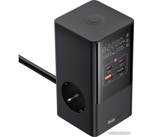 Сетевое зарядное Baseus PowerCombo Tower PowerStrip 3AC2+U2+С 35W CCGAN35-S3ACE