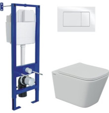 Унитаз подвесной Berges Wasserhaus Floe S Rimless + АТОМ 410 АТ-043368 с сиденьем