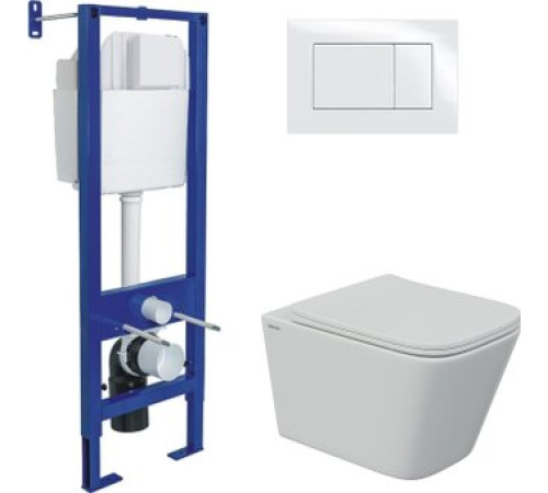 Унитаз подвесной Berges Wasserhaus Floe S Rimless + АТОМ 410 АТ-043368 с сиденьем