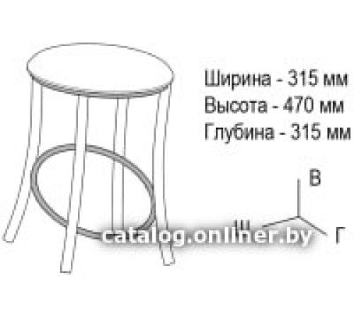 Табурет ВВР Сфера рогожка серый