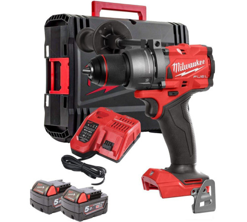 Ударная дрель-шуруповерт Milwaukee M18 FUEL M18FPD3-502X 4933479860 с 2-мя АКБ, кейс