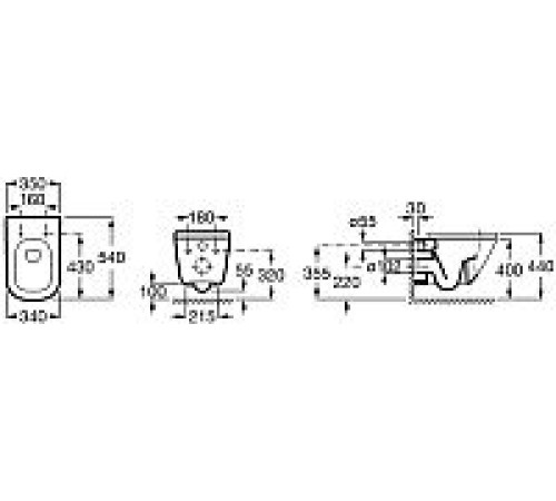 Унитаз подвесной Roca The Gap Rimless 734647L000