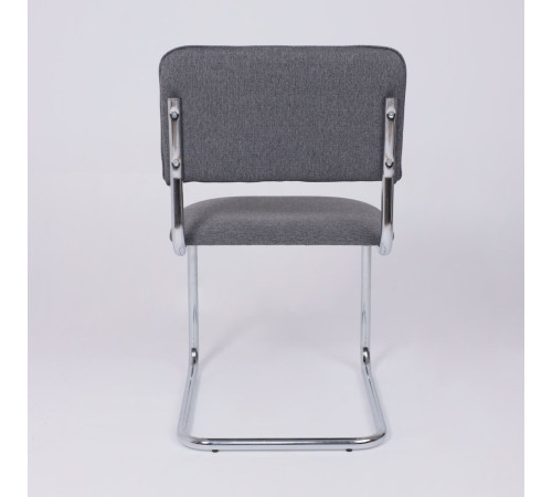 Офисный стул AksHome Славия Leto 68 темно-серая ткань/хром