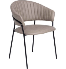 Стул с подлокотниками Алвест AV 433 песочная замша Kiprus 03/черный