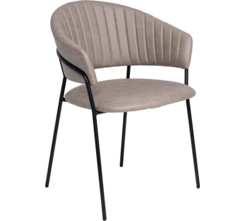 Стул с подлокотниками Алвест AV 433 песочная замша Kiprus 03/черный