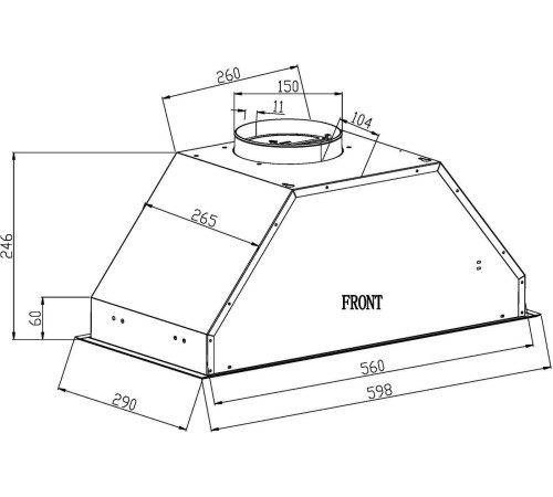 Кухонная вытяжка Schtoff Polar 60 нержавеющая сталь