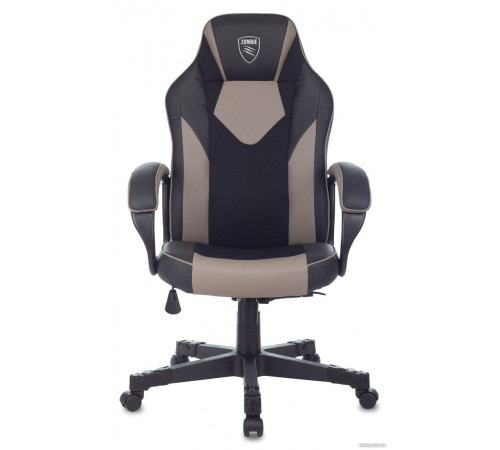 Игровое геймерское кресло Zombie Game 17 черный/серый текстиль/экокожа