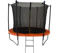 Батут GoUP Elite 8FT с сеткой и лестницей, оранжевый