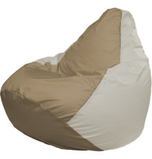 Кресло-мешок Flagman Груша Г2.1-99 тёмно-бежевый/белый