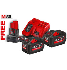 Аккумулятор с зарядным устройством Milwaukee M18 HNRG-122 4933464261 2x12 Ач + 1x6 Ач/12-18В