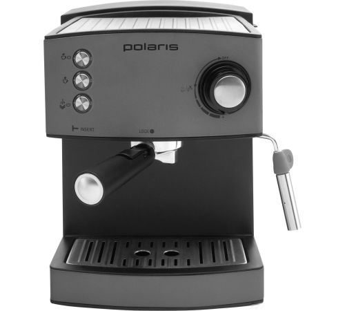 Рожковая кофеварка Polaris PCM 1527E Adore Crema серый
