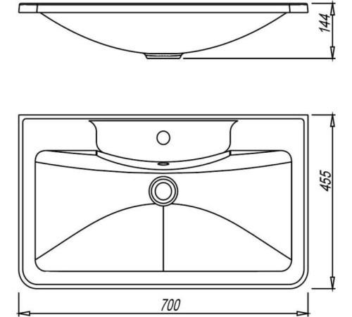 Умывальник Florentina Аллегро 700 антрацит