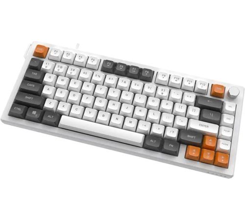 Клавиатура Ajazz AF82 серый/белый/оранжевый