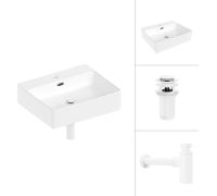 Умывальник Lauter 21478 + клапан 21190W + сифон 21635W белый матовый