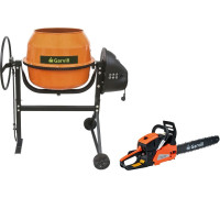 Бетономешалка Garvill БСЭ-140 + Бензопила цепная CS45K