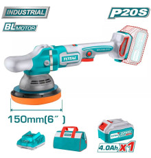 Полировальная машина Total TAPLI20151 с 1-им АКБ, сумка