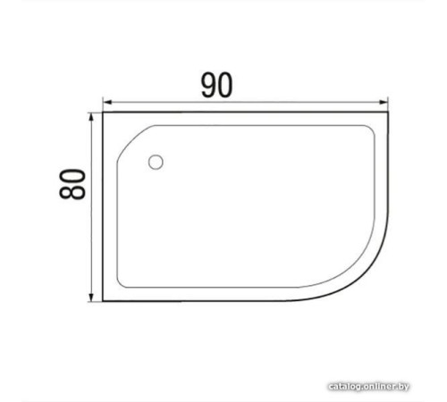 Душевой поддон River Wemor 90/80/24 L