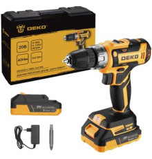Дрель-шуруповерт Deko DKCD20-Li 085-1123 с 2-мя АКБ, кейс