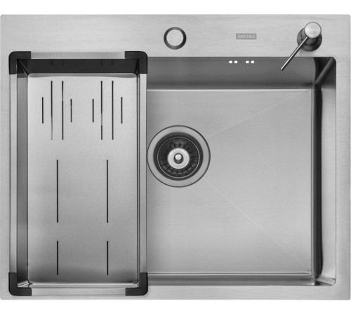 Кухонная мойка ARFEKA Eco AR мойка 600*500, коландер G, дозатор Satin