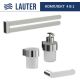 Набор аксессуаров для ванной Lauter 21TS3018 + 21TS3020 + 21TS3012 + 21TS3003 Chrome, 4 предмета