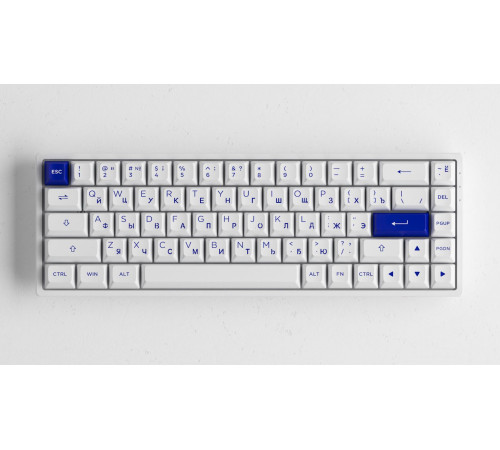 Клавиатура Akko 3068B Plus White & Blue Akko CS Jelly Pink